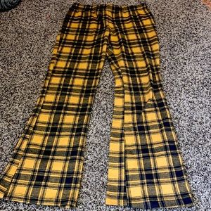 Plaid belt bottoms